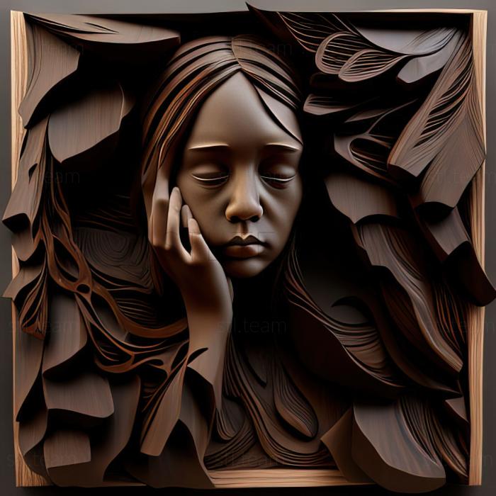 3D модель Ліллі Мартін Спенсер, американська художниця (STL)